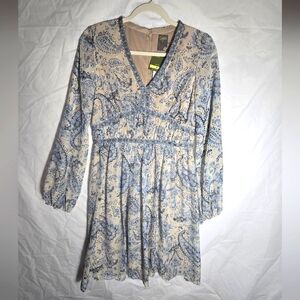 NWT Taylor Size 4 Blue Oat Short Dress